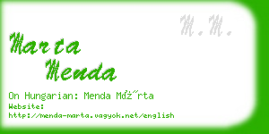 marta menda business card